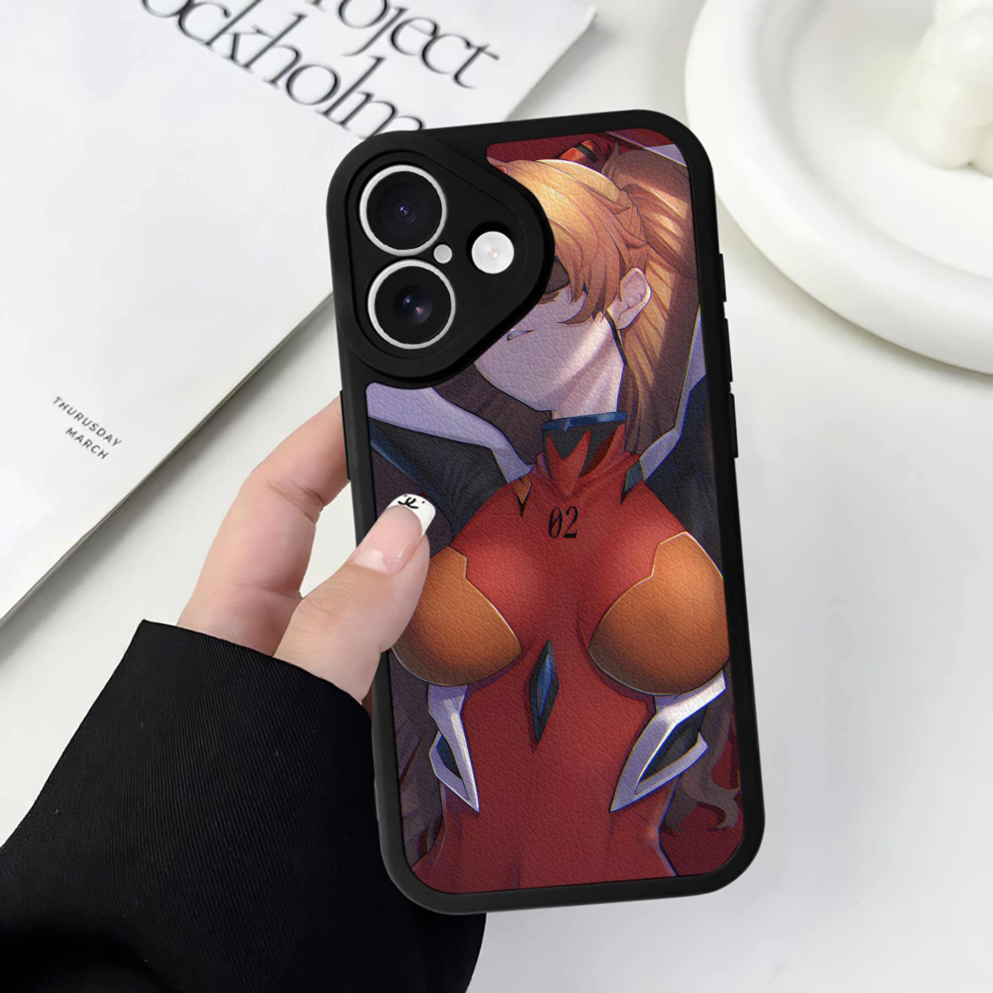 （画像用） EVA 新世紀エヴァンゲリオン 【iPhone 16シリーズ対応】シリコンスマホケース（レザー調） 材質：シリコン